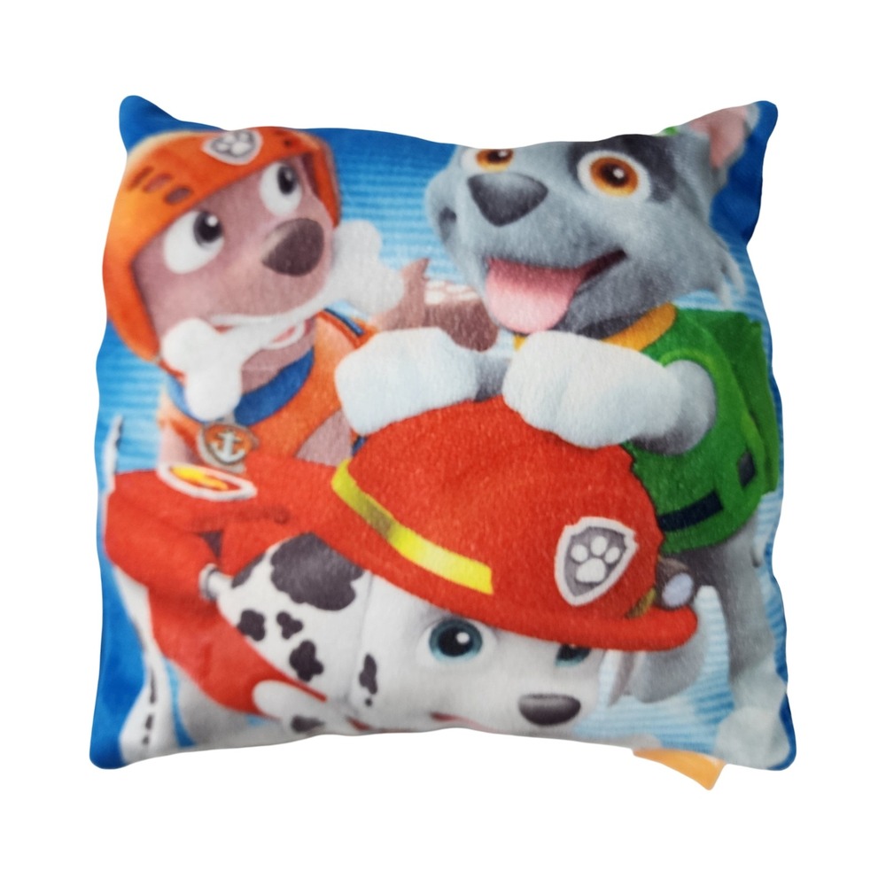 Nickelodeon Paw Patrol Marshall Rocky Zuma Blue Plush Throw Pillow 11x11 Square